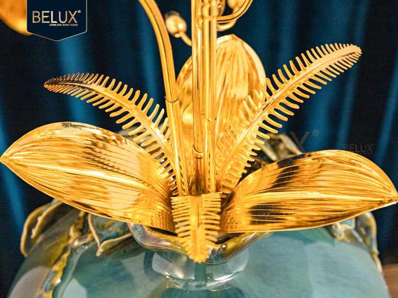 Chậu Lan Vàng Tụ Bảo mạ vàng 24k&nbsp;cao 55cm